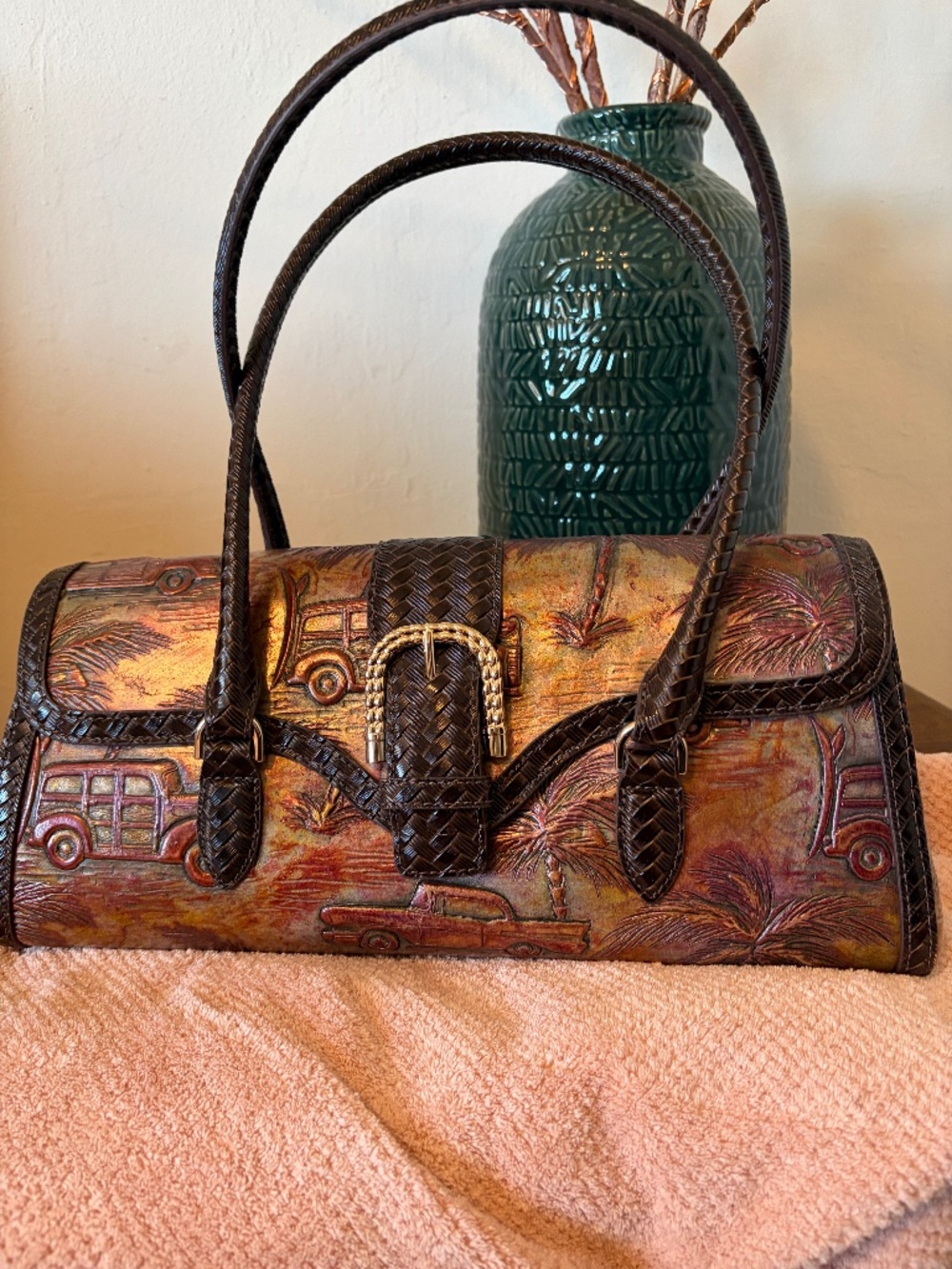 Brahmin Dayan Satchel in Copa Cabana (EUC)